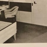 Pair of vintage armchairs by designer Charles Ramos, 1950s.