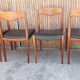Suite de quatre chaises teck vintage