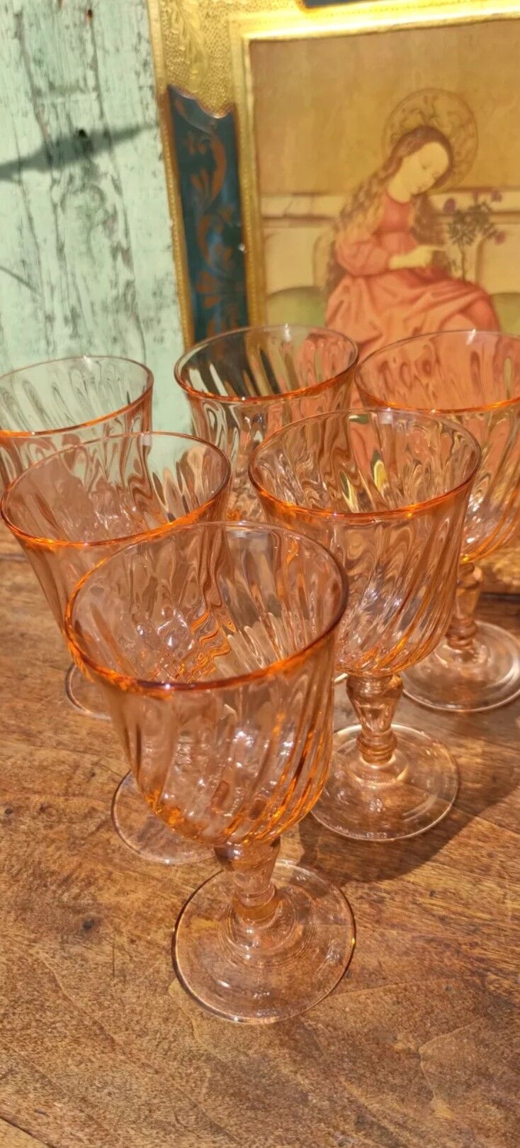 Rosaline D'arcoroc Luminarc pink wine glasses