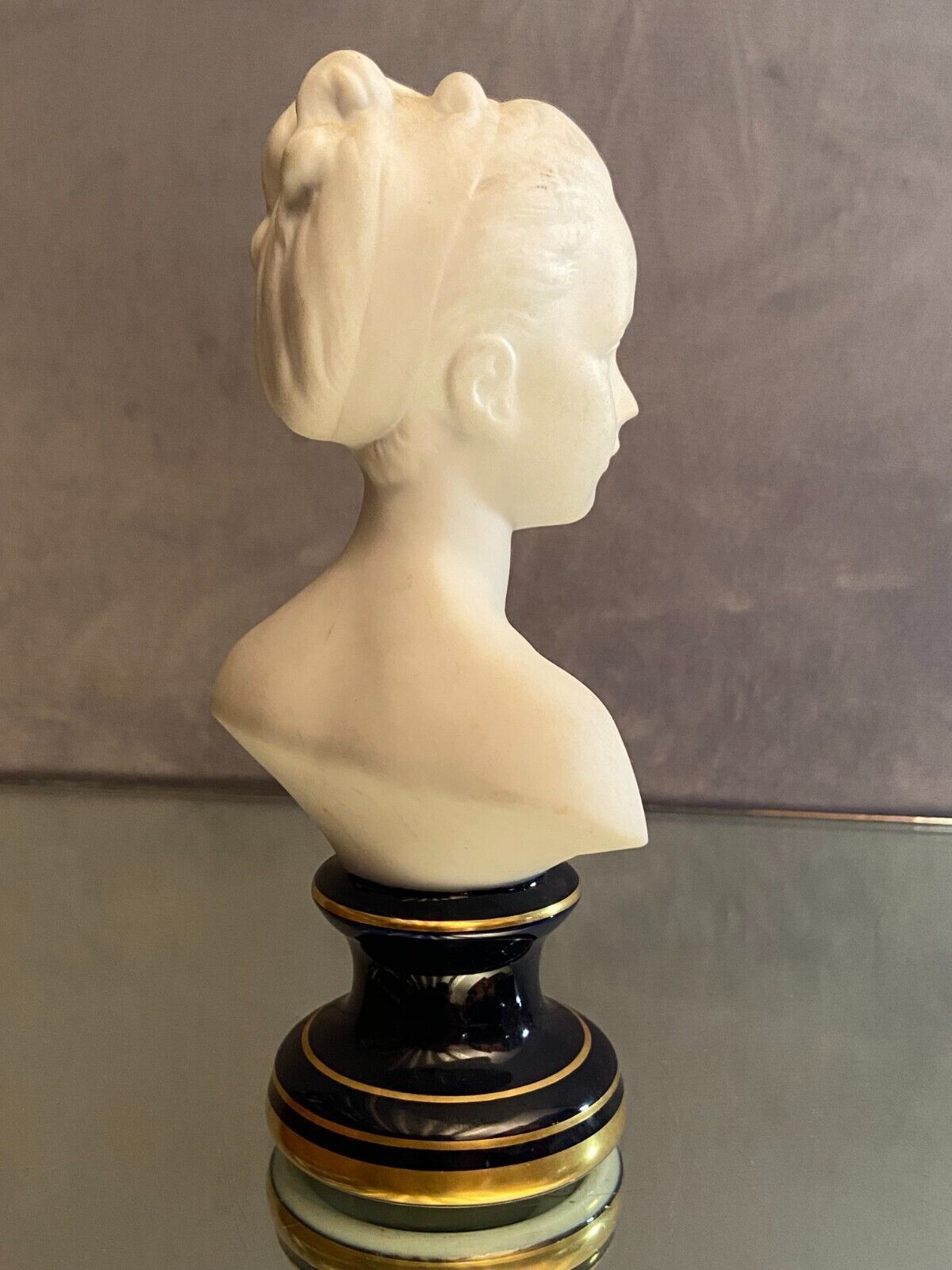 Bust of Louis Brongniart after Houdon in Limoges porcelain biscuit