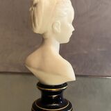 Bust of Louis Brongniart after Houdon in Limoges porcelain biscuit