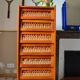 Wooden and rattan dresser