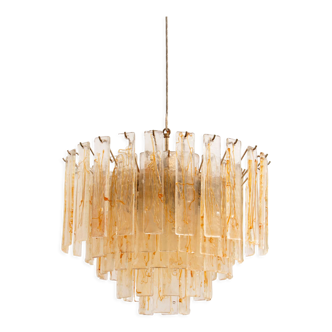 1970s Murano glass hanging lamp by Mazzega, Italy