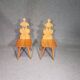 Vintage mid-century brutalist style design Tiroler chair set of 4