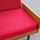 Banquette des années 60 en chêne et pieds métalliques