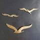 Ensemble de 3 oiseaux en laiton