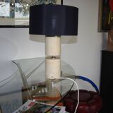 Lampe de salon en travertin par philippe barbier 1970