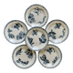 Assiettes plates oiseaux du XIXe siècle terre de fer signées Onnaing