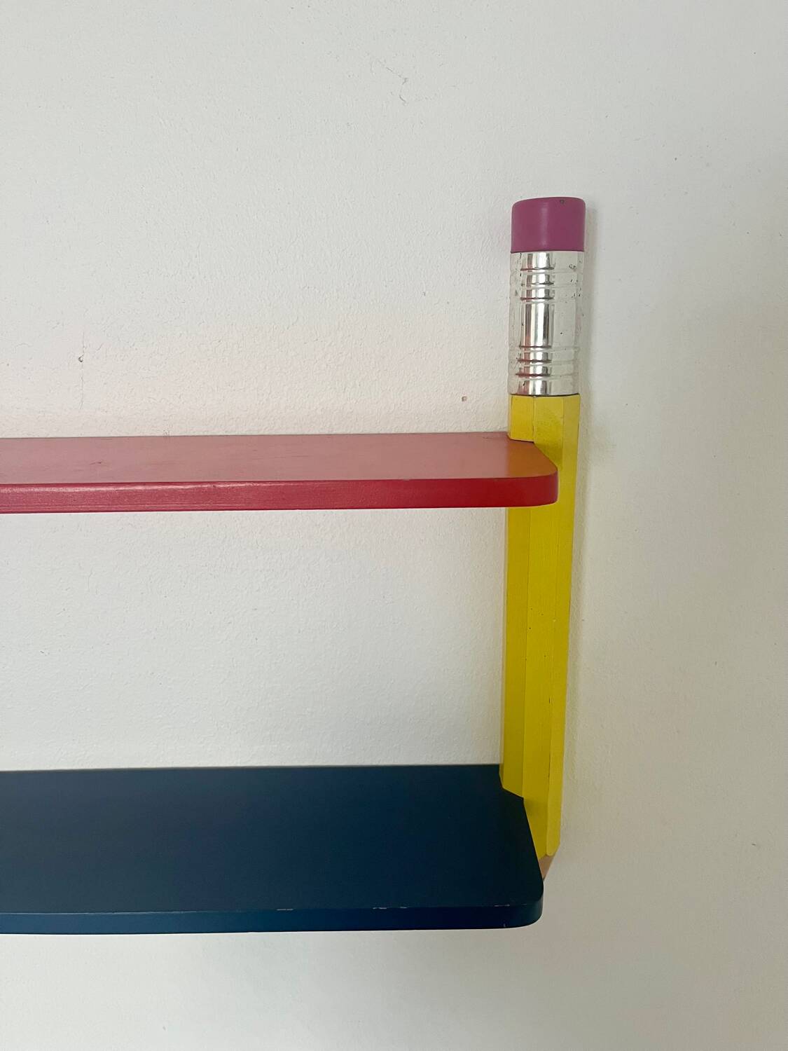 Wall shelf by Pierre Sala giant crayons from the 80s.