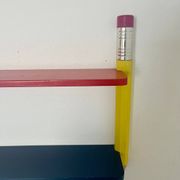 Étagère murale de Pierre Sala crayons géants années 80