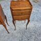 Pair of Louis XV style bedside tables in solid cherry wood.