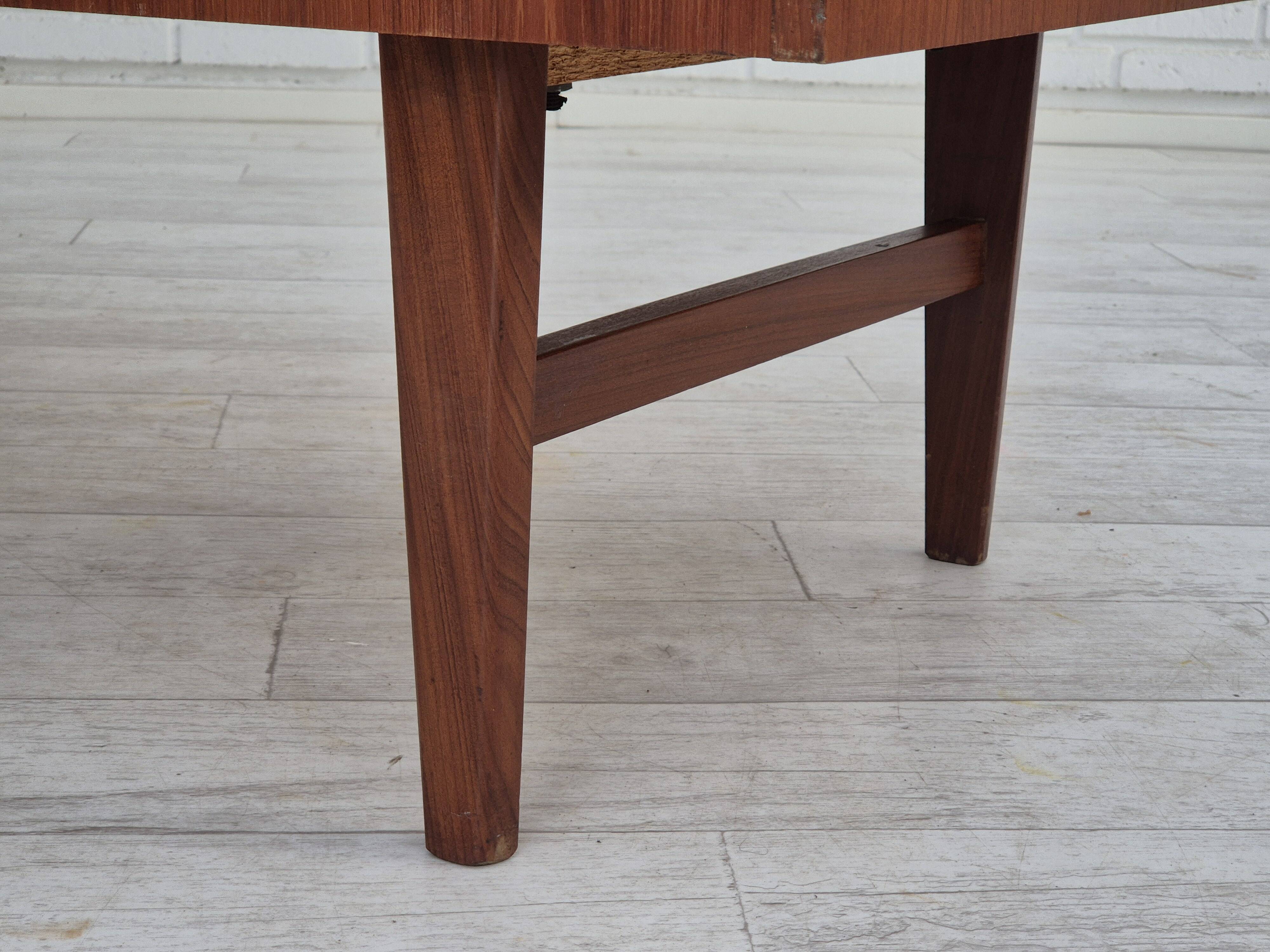 1960s, Danish teak wood desk, drawers.