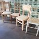 Set of 5 vintage wooden chairs