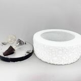 Plafonnier en verre de lait du milieu du siècle, Tchécoslovaquie