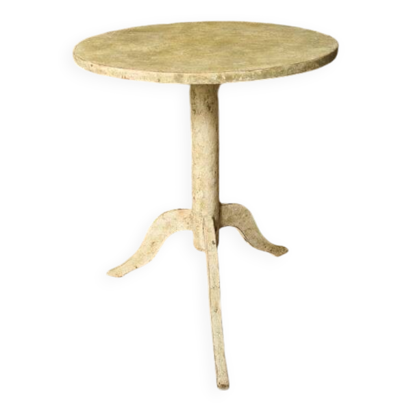 Table d'appoint, guéridon patiné aux pigments naturels