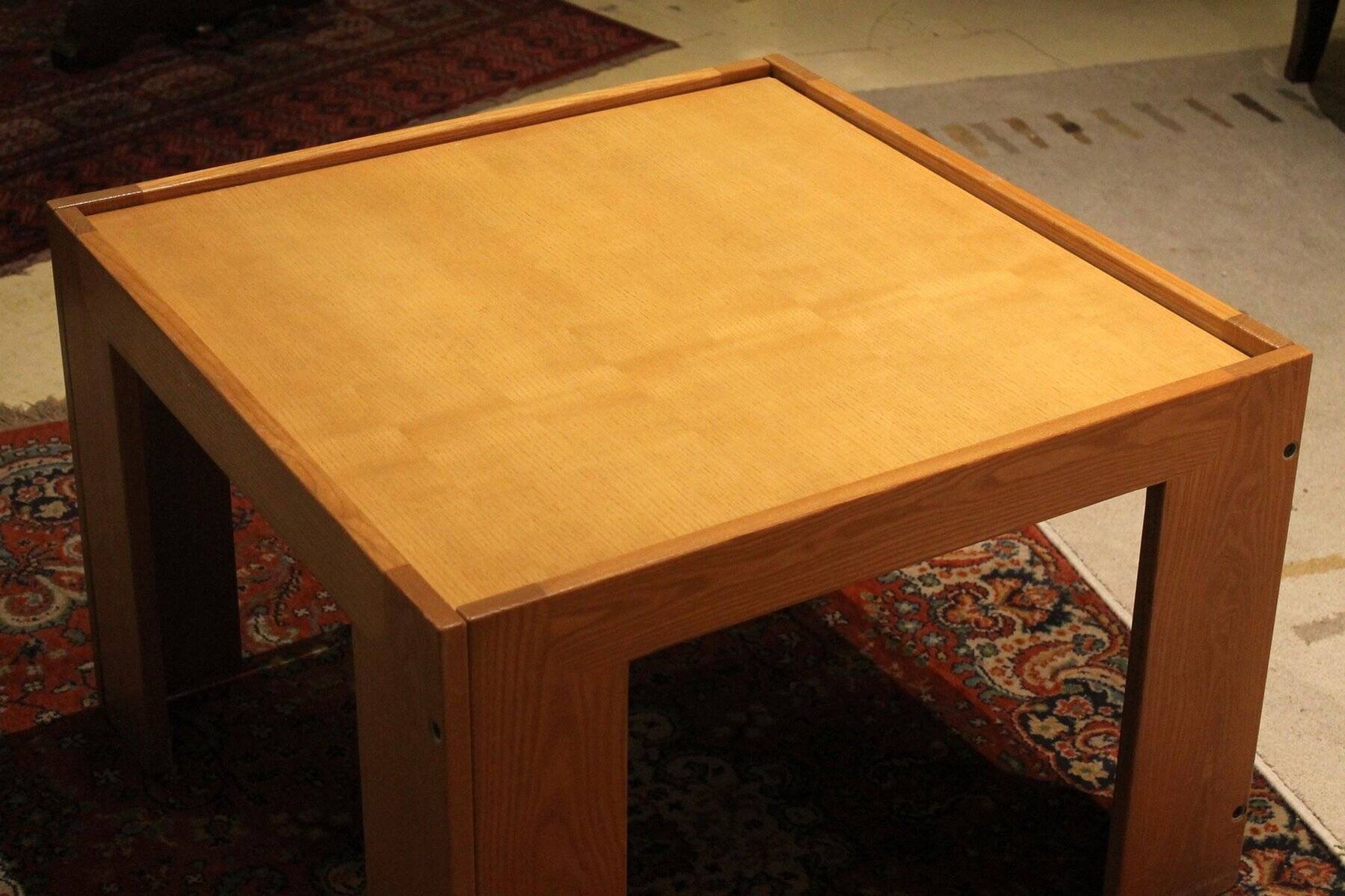 Mid-Century Modern Italian Square Light Wood Coffee Table by Piero Lissoni for Cassina, 1960s
