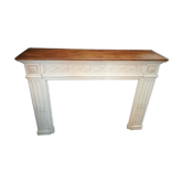 Louis XVI style fireplace in patinated wood