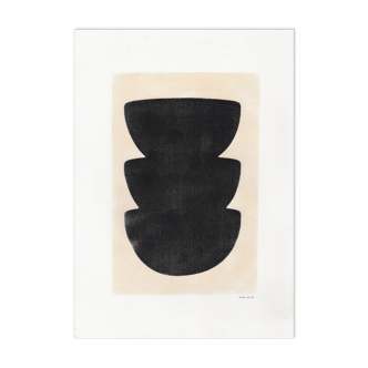 30x40cm paper paint dated and signed without frame M193