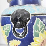 Vase chinois couvert décor de fleurs