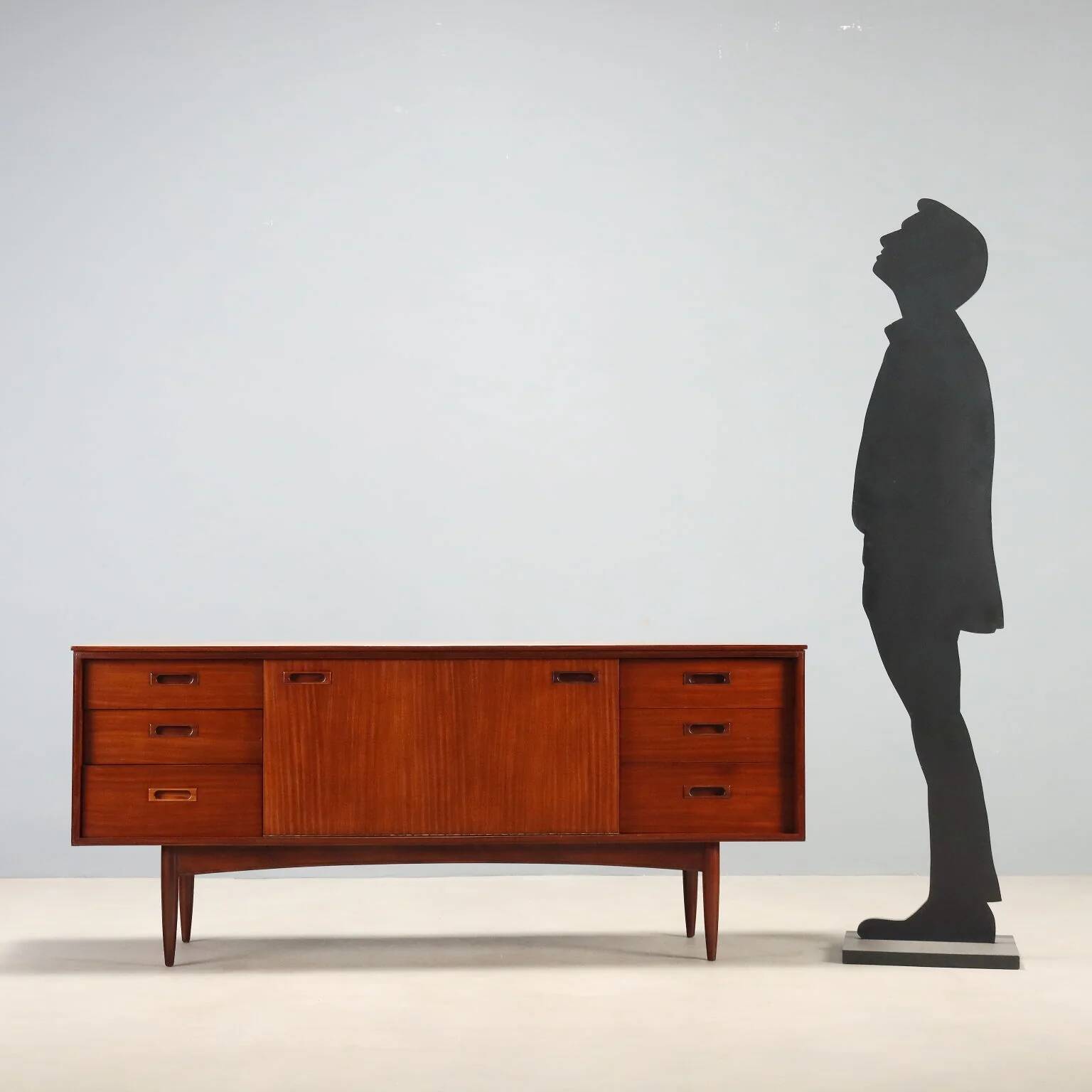 Vintage teak enfilade with drawers, United Kingdom, 1960s