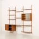 Preben Sorensen PS System teak wall unit, Randers, Denmark, 1960s