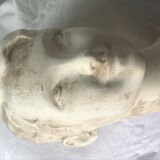 Buste tête en plâtre ancien de mannequin 1930