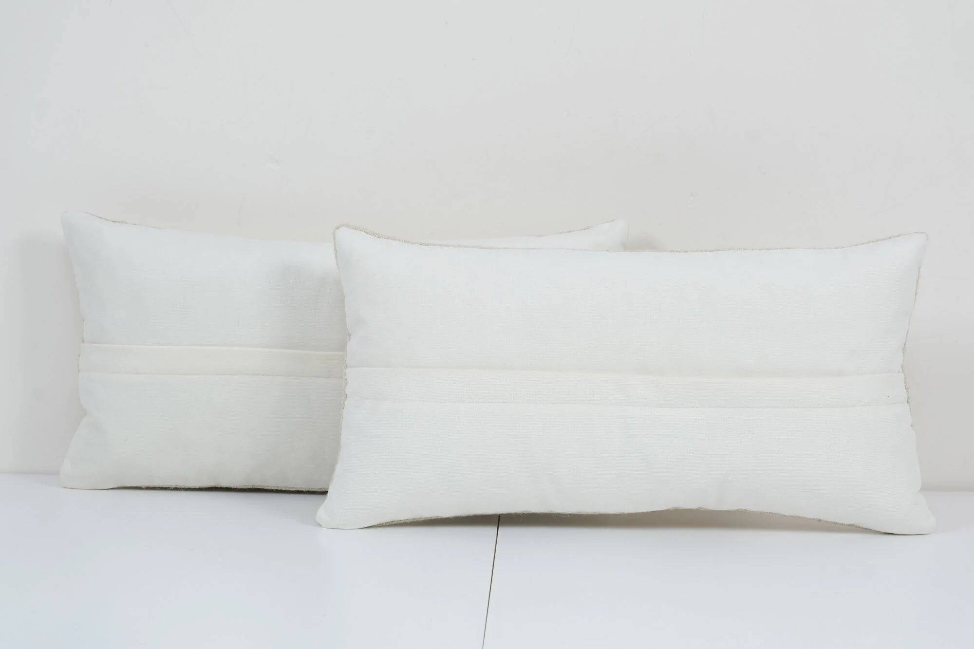 Set of 2 vintage kilim cushion covers 30x61 cm