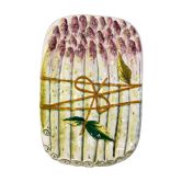 Vintage asparagus dish in slurry