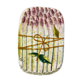 Vintage asparagus dish in slurry