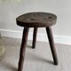 Tabouret tripode bois