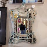 Espejo in Murano crystal, recorded in acid, Ongaro and Fuga, s.XX – Italia