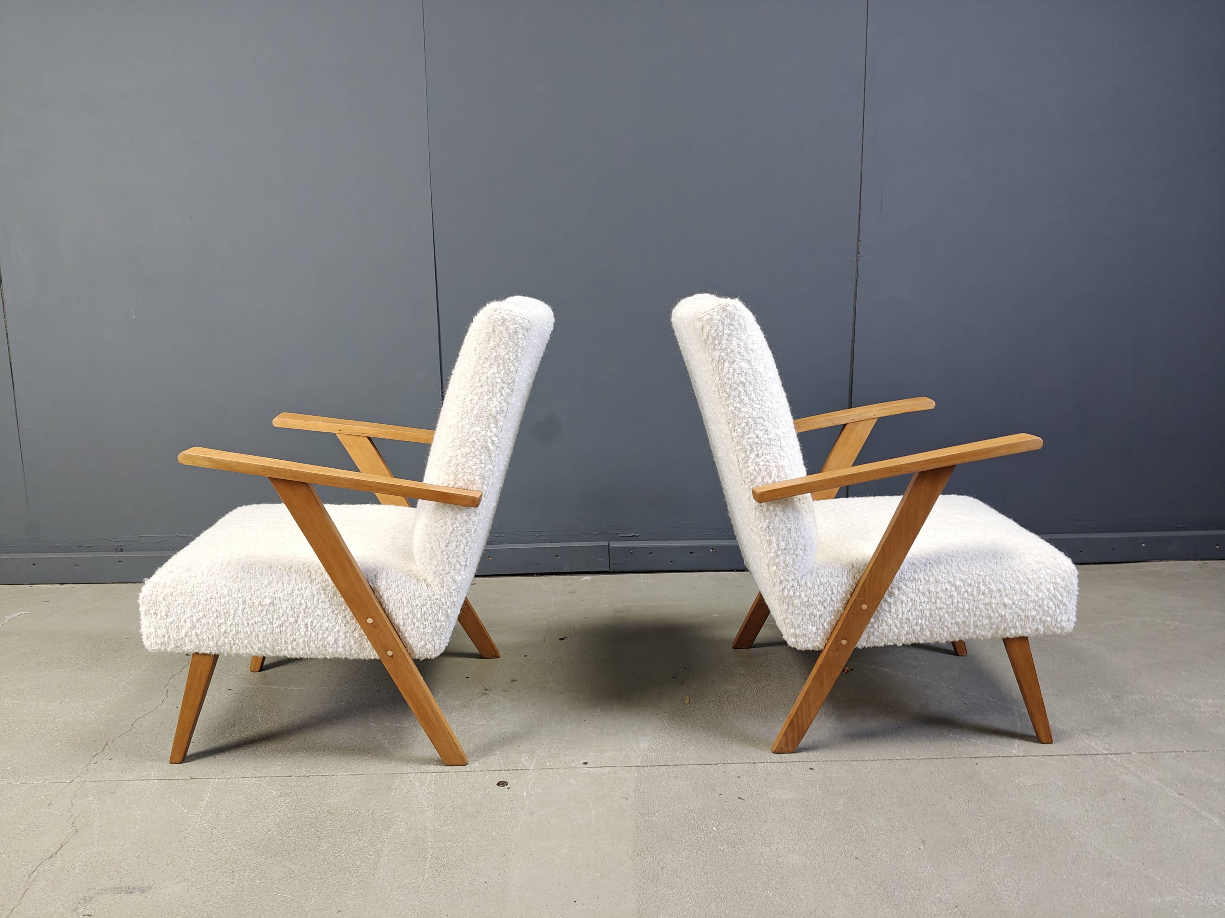 Pair of mid century dutch armchairs, 1960s