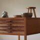 Large Danish drawing cabinet from the mid-century in pine and beech, 1960s.
