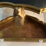 Miroir et console en bois doré