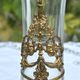 Antique Napoléon III vase in glass and gilded brass