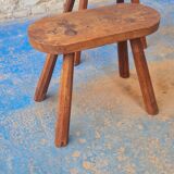 Pair of solid oak stools