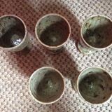 Set of 5 cups in sandstone