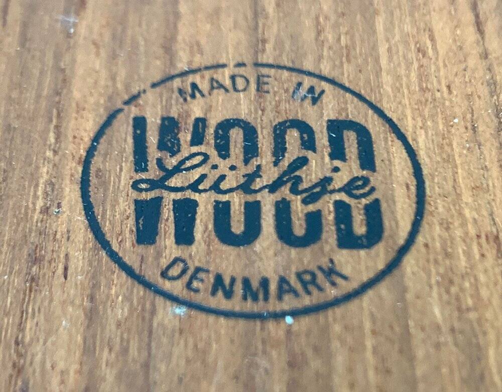 Plateau danois en teck du milieu du siècle avec verres de Lüthje Wood, lot de 3