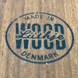 Plateau danois en teck du milieu du siècle avec verres de Lüthje Wood, lot de 3