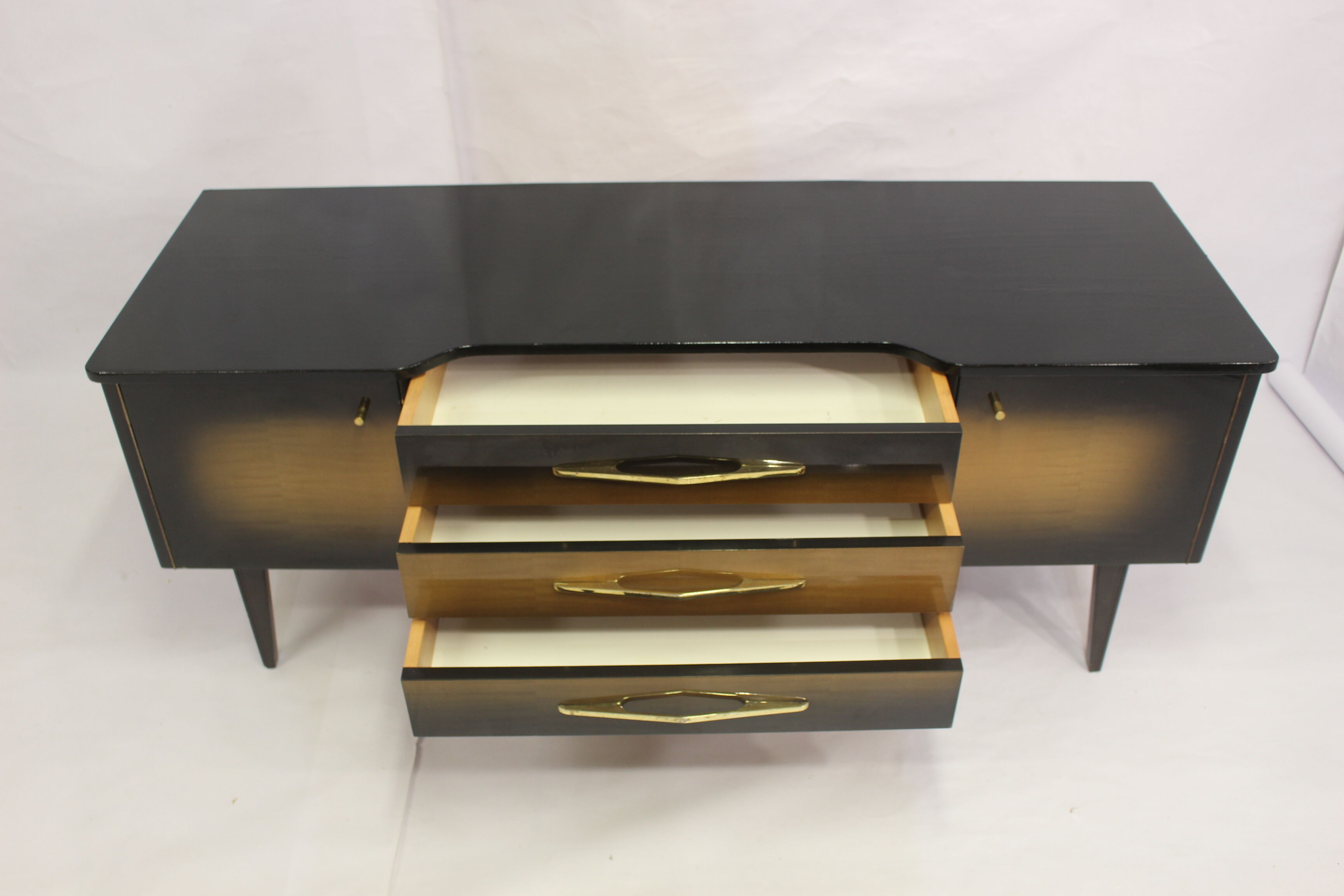 Sideboard wood varnished and dusted 50s