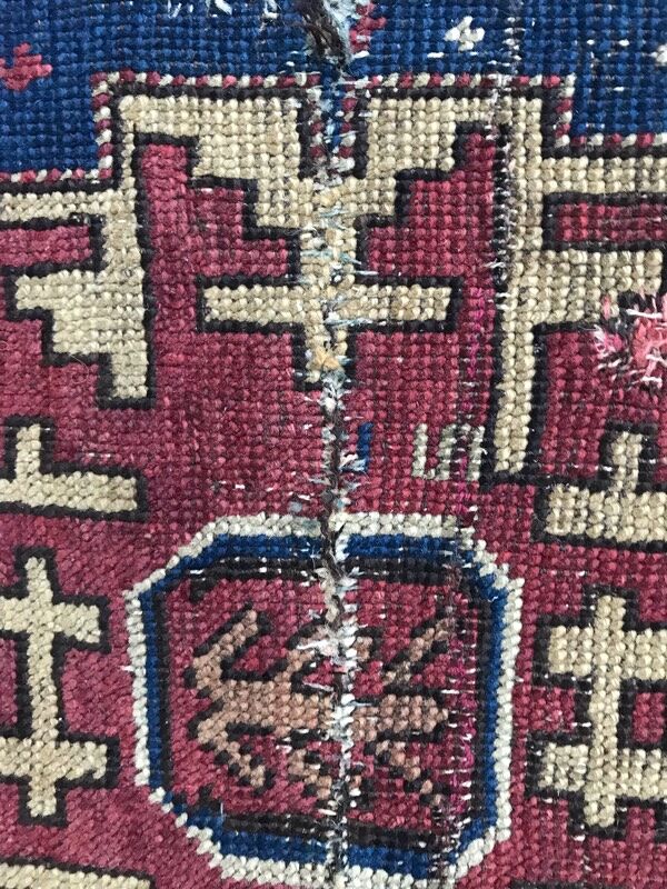 Tapis ancien chirwan Caucase fait main 77x120 cm