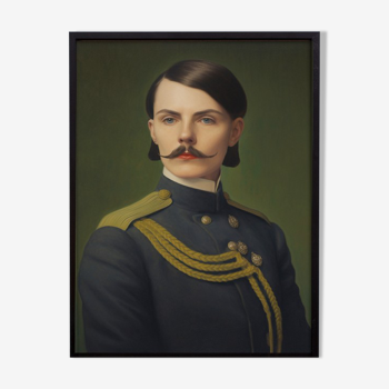 Old portrait - series “Les moustachu-es”