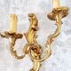 Pair of wall sconces in real bronze Louis XVI style