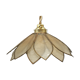 Flower walkman lamp in mother-of-pearl and brass