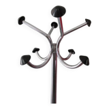 80s chrome metal coat rack