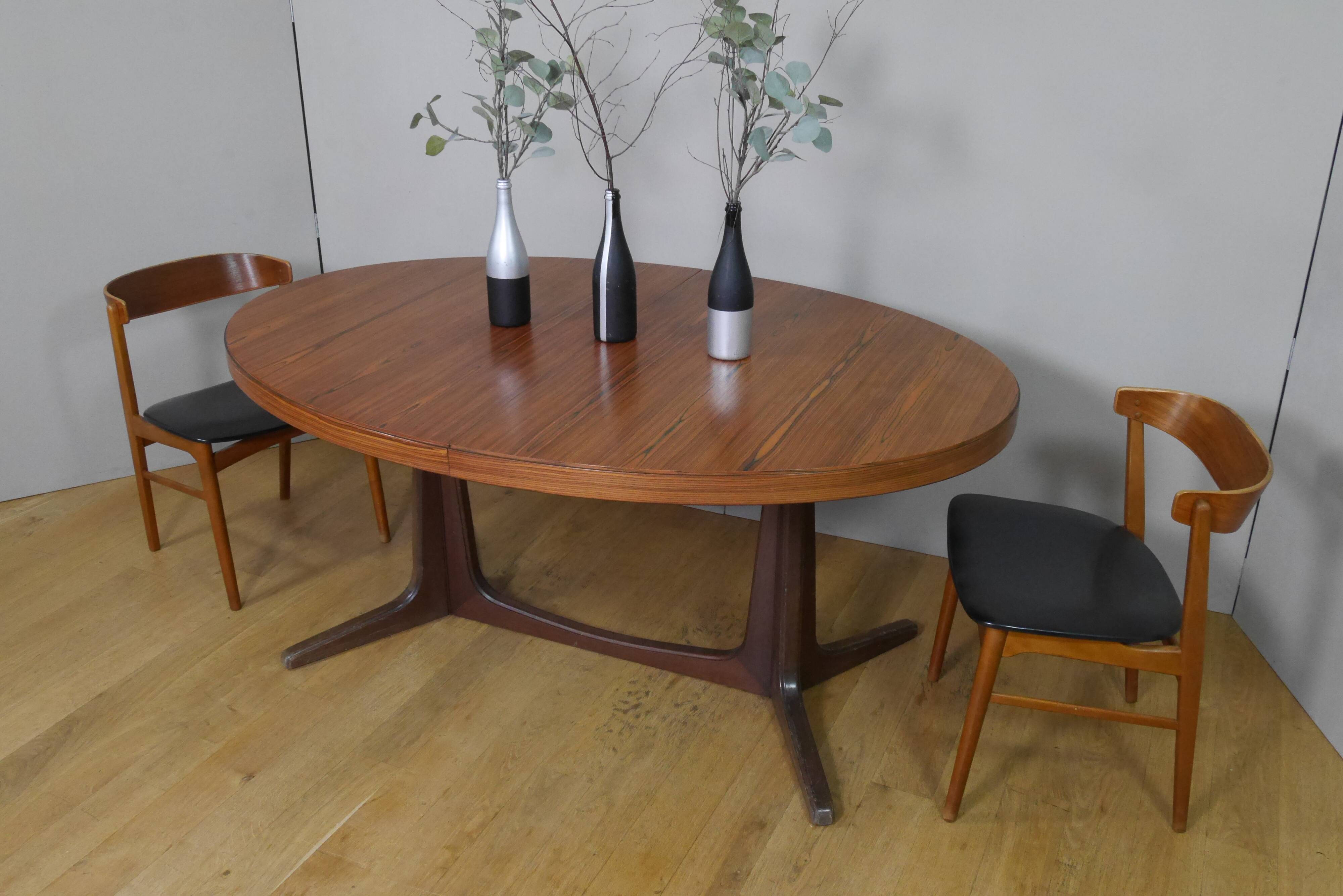 Baumann walnut oval table