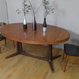 Baumann walnut oval table