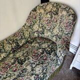 Floral cotton jacquard chaise longue
