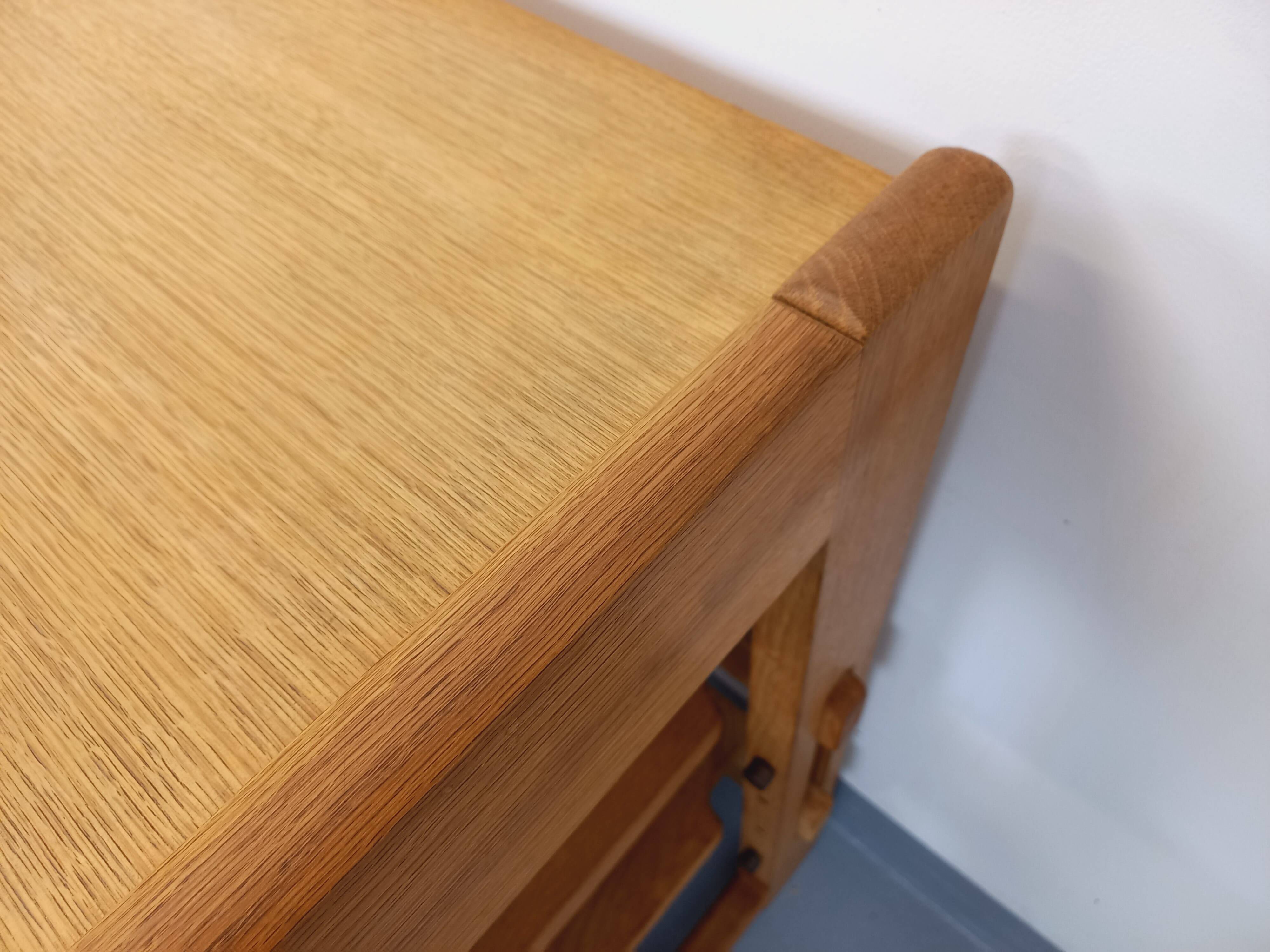 Guillerme et Chambron vintage open storage unit in solid oak