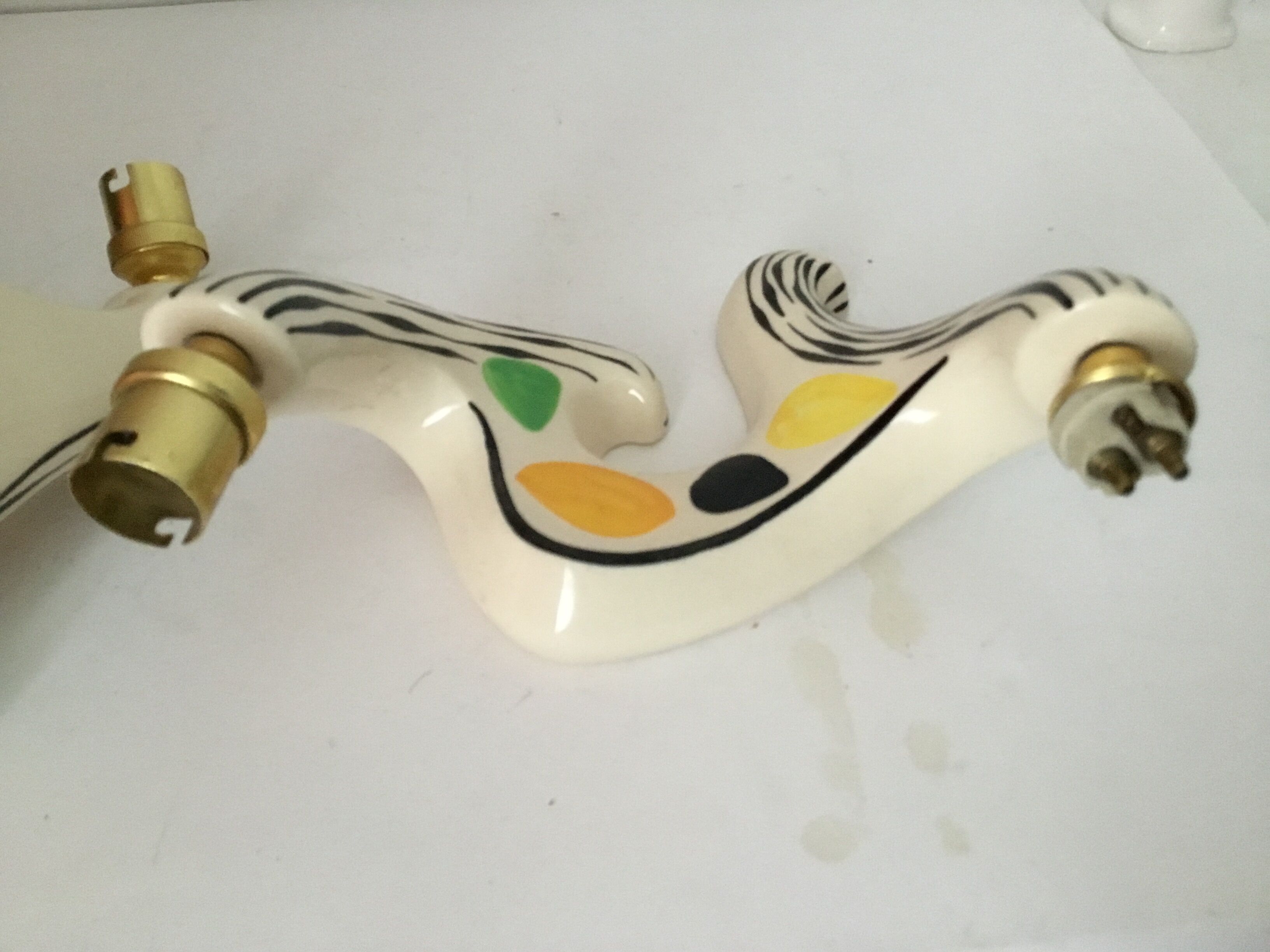 Wall light in vintage earthenware